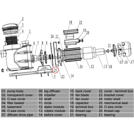 Pezzo Di Ricambio: Guarnizione Per Pompa Piscina WilTec 50919 50920 50921 Pompa Acqua Piscina 6 Pezzo Di Ricambio: Guarnizione Per Pompa Piscina WilTec 50919 50920 50921 Pompa Acqua Piscina - immagine 4