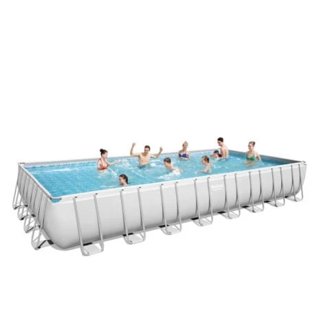 Piscina Fuori Terra Bestway 56623 Rettangolare 956x488x132cm Steel Frame 4 Piscina Fuori Terra Bestway 56623 Rettangolare 956x488x132cm Steel Frame - immagine 2