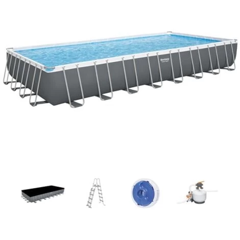 Piscina Fuori Terra Bestway 56623 Rettangolare 956x488x132cm Steel Frame 7 Piscina Fuori Terra Bestway 56623 Rettangolare 956x488x132cm Steel Frame - immagine 5