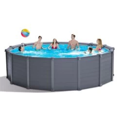 Piscina Fuori Terra In Grafite Intex 26384 Ex 26382 Rotonda 478x124 Cm