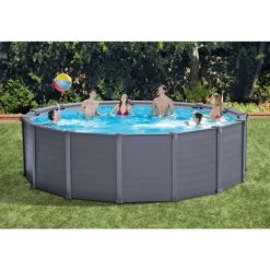 Piscina Fuori Terra In Grafite Intex 26384 Ex 26382 Rotonda 478x124 Cm -Bestway Italia 11177432 3