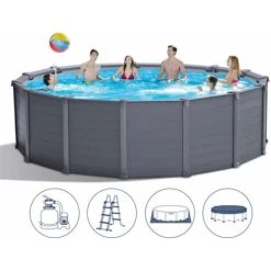 Piscina Fuori Terra In Grafite Intex 26384 Ex 26382 Rotonda 478x124 Cm -Bestway Italia 11177432 4