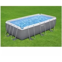 Piscina Fuori Terra Rettangolare Antracite 404x201x100 Cm Power Steel Con Pompa, Filtro E Scaletta - Bestway 56441-new -Bestway Italia 11671071 3
