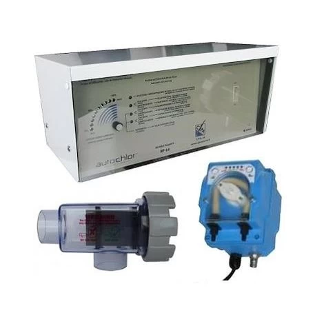 AUTOCHLOR RP-PH 20 CLORINATORE CON REG. PH PER PISCINE FINO A 90 M3 - IMPIANTO COMPLETO ELETTROLISI 3 AUTOCHLOR RP-PH 20 CLORINATORE CON REG. PH PER PISCINE FINO A 90 M3 - IMPIANTO COMPLETO ELETTROLISI