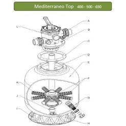 Valvola 6 Vie Top 11/2 Filtri A Sabbia Mediterraneo Top 400 - 500 - 600