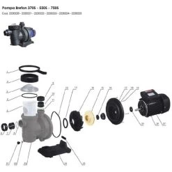 600-01223 RICAMBIO POMPE BRETON 370S - 550S - 750S O-Ring Del Coperchio