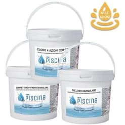Kit Multiazione Per Mantenimento Acqua Piscina - Fino A 30 Mc