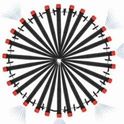 Gocciolatori Su Picchetto Per Irrigazione A Goccia Regolabili Con Raccordo Per Microtubo Incluso - 0-70 L/h - 50 Pz