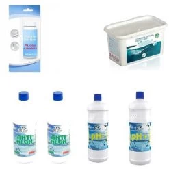 KIT MANTENIMENTO PRIMA PISCINA SPECIAL LINER SUPERIORE A 10 METRI CUBI ACQUA PISCINE KLEP INTEX BESTWAY