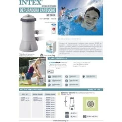 Intex 28638 Pompa Con Filtro Easy-Frame A Cartuccia Per Piscine Gonfiabili, Grigio, 3.785 L/h -Bestway Italia 12854656 3