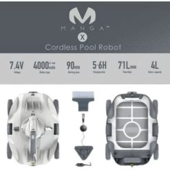 Bestway Robot Pulitore Per Piscina Batteria 90 Min Kokido Sleeve X Serbatoio 4 Litri Cordless 10 Bestway Robot Pulitore Per Piscina Batteria 90 Min Kokido Sleeve X Serbatoio 4 Litri Cordless -Bestway Italia 15730840 4