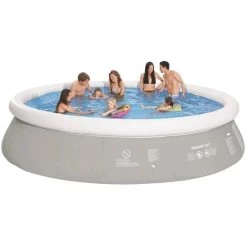 Piscina Gonfiabile Rotonda Grigia 450 X 122 Cm Jilong