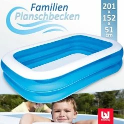 Bestway Piscina Per Famiglie, Per Bambini, Facile Da Montare, Blu, 201 X 150 X 51 Cm -Bestway Italia 18458561 2