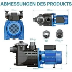 Pompa Per Piscina 34800 L/h 3000 W Pompa Di Circolazione Filtraggio -Bestway Italia 18714959 4