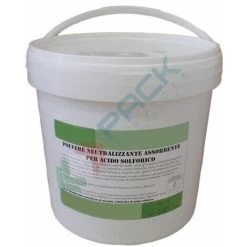 Polvere Assorbente Neutralizzante Per Acido Solforico, Secchio Da 10 Kg, Rapporto Kg/Lt 0,54