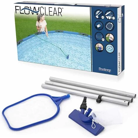 Bestway Kit Accessori Pulizia Fondo Acqua Piscina Delux Con Aspiratore Reino E Accessori 7 Bestway Kit Accessori Pulizia Fondo Acqua Piscina Delux Con Aspiratore Reino E Accessori - immagine 5