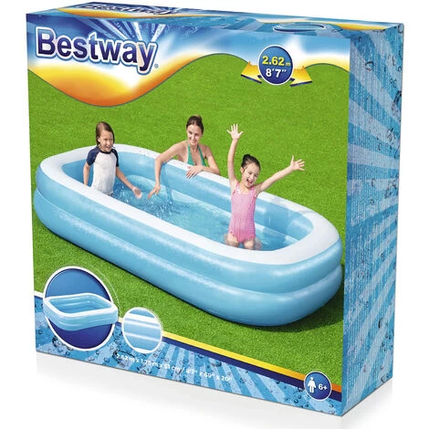 Piscina Gonfiabile Per Tutta La Famiglia Bestway 262 X 175 X 51 Cm 7 Piscina Gonfiabile Per Tutta La Famiglia Bestway 262 X 175 X 51 Cm - immagine 5