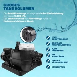 Pompa Filtro Piscina Con Prefiltro Portata 9.600 L/h Filtraggio A Sabbia Depuratore Piscine 25litri -Bestway Italia 22918557 3