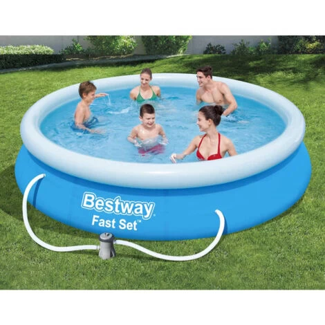 Piscina Fuori Terra 57274 Bestway Fast Set Rotonda 366x76cm 4 Piscina Fuori Terra 57274 Bestway Fast Set Rotonda 366x76cm - immagine 2