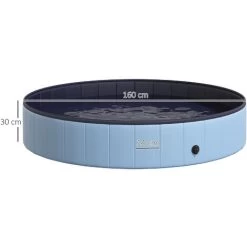 PawHut Piscina Pieghevole Per Cani In PVC, Azzurro, Ø160x30cm 9 PawHut Piscina Pieghevole Per Cani In PVC, Azzurro, Ø160x30cm -Bestway Italia 28944672 3