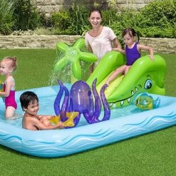 Bestway Piscina Parco Giochi Gonfiabile Water Grass Playcenter Con Scivolo E Doccia -Bestway Italia 29592629 3