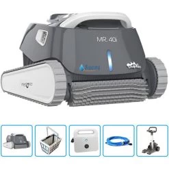 Robot Per Piscina Dolphin Mr. 40i By Maytronics Con Trasformatore Digitale Iot E Carrello