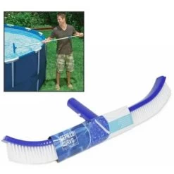 Trade Shop - Spazzola Curva Angolare Per Pulizia Angoli Fondo E Pareti Piscina Spazzolone 40