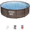 Piscina Fuori Terra Bestway Steel Pro Max Effetto Rattan 366x100 Cm Con Pompa Filtro A Cartuccia 2.006 L/H Con Scaletta -Bestway Italia 30949242 1