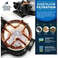 Tillvex Pompa Filtro Piscina Portata 10 M³/h Grigio - 5 Funzioni Di Filtrazione - Filtro Per Piscina Con Indicatore Di Pressione - Impianto Di Filtrazione A Sabbia Per Piscine E Vasche 11 Tillvex Pompa Filtro Piscina Portata 10 M³/h Grigio - 5 Funzioni Di Filtrazione - Filtro Per Piscina Con Indicatore Di Pressione - Impianto Di Filtrazione A Sabbia Per Piscine E Vasche -Bestway Italia 31103189 5