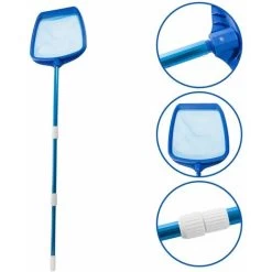AREBOS Rete Per Piscina Rete Foglia Superficie Rete Con Asta Telescopica Blu -Bestway Italia 31507473 3