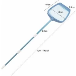 AREBOS Rete Per Piscina Rete Foglia Superficie Rete Con Asta Telescopica Blu -Bestway Italia 31507473 5