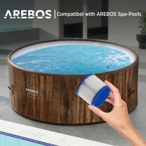 AREBOS 6x Filtro Antimicrobico Per Idromassaggio Piscina Termale 4 AREBOS 6x Filtro Antimicrobico Per Idromassaggio Piscina Termale - immagine 2