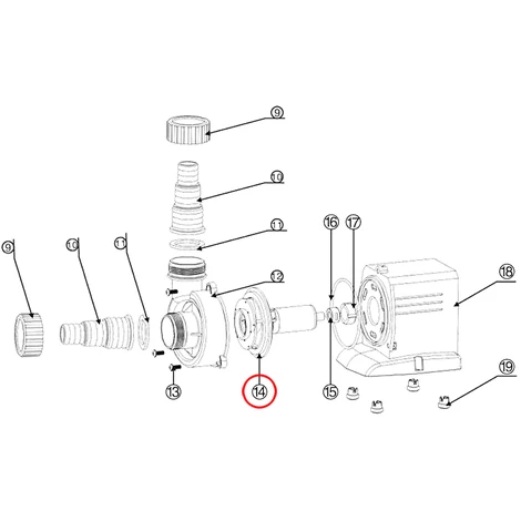 Pezzo Di Ricambio: Rotore Preassemblato Per La Pompa Per Piscina SunSun CPP-10000 4 Pezzo Di Ricambio: Rotore Preassemblato Per La Pompa Per Piscina SunSun CPP-10000 - immagine 2