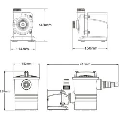 SunSun CPP-5000F Pompa Piscina 3500 L/h 30 W Pompa Di Circolazione -Bestway Italia 3297071 5