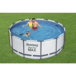 Bestway Piscina Base Struttura E Liner Rotonda Steel Pro MAX Da 366x122 Cm Grigio Chiaro -Bestway Italia 35260954 3