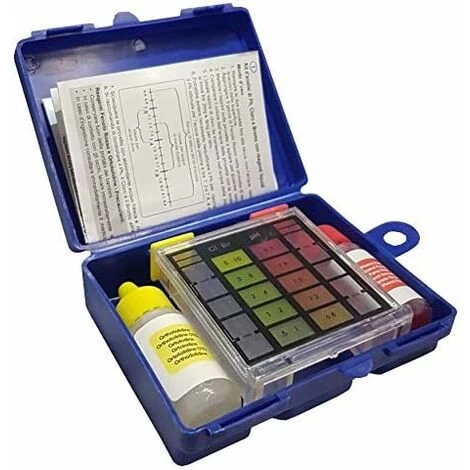 Tester Kit Per Controllo Acqua Piscine, SPA E Idromassaggio - 3 In 1 - Misurazione PH, Cloro Libero, Bromo - Risultati Istantanei 3 Tester Kit Per Controllo Acqua Piscine, SPA E Idromassaggio - 3 In 1 - Misurazione PH, Cloro Libero, Bromo - Risultati Istantanei