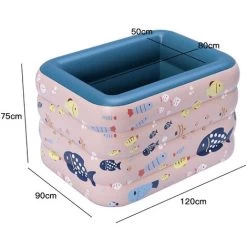 Piscina Gonfiabile Estiva A 4 Strati O Piscina Per Bambini Pieghevole, Vasca Interna All'aperto (1,2 M) - Rosa Loto -Bestway Italia 35538865 4