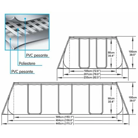 Piscina Bestway 56441 Power 404 X 201 X 100 Cm 6 Piscina Bestway 56441 Power 404 X 201 X 100 Cm - immagine 4