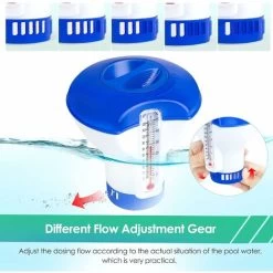 Distributore Di Cloro Galleggiante,Dispenser Di Bromo Chimico Con Termometro,5 Livelli Di Flusso Regolabili Adatto Per Piscina,Vasche Idromassaggio, E Spa -Bestway Italia 36243925 5