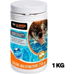 1KG CHLORE MULTIFONCTIONS GALETS DE 250GR