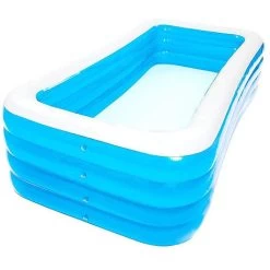 HALOYO Piscina Family Rettangolare Gonfiabile 18012572cm 4 Anelli 10 HALOYO Piscina Family Rettangolare Gonfiabile 18012572cm 4 Anelli -Bestway Italia 47300706 4