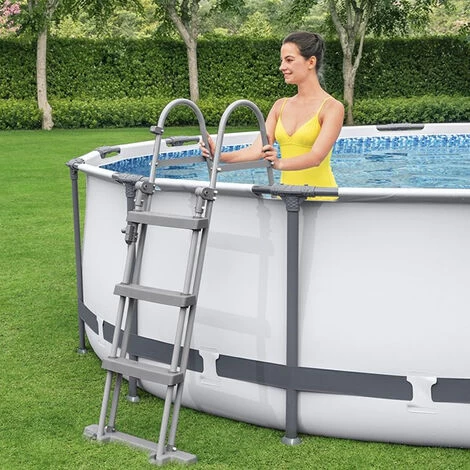 Piscina Fuori Terra Tubolare Bestway Steel Pro Max 305x100 Cm Con Pompa Filtro A Cartuccia 1.249 L/H Con Scaletta 4 Piscina Fuori Terra Tubolare Bestway Steel Pro Max 305x100 Cm Con Pompa Filtro A Cartuccia 1.249 L/H Con Scaletta - immagine 2