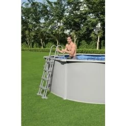 Bestway Set Piscina Fuori Terra Rotonda Hydrium Da 460x120 Cm Grigio -Bestway Italia 52637921 3