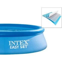 Intex Set Piscina Da Famiglia Rotonda 244 X 61 Cm Con Copertura Telo Blu Scuro -Bestway Italia 53620507 3