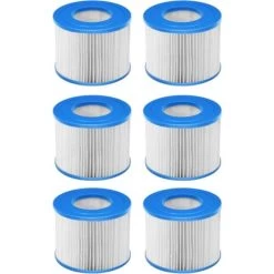 COSTWAY 6 Pezzi Filtro Piscina Per Vasca Idromassaggio, Cartuccia Del Filtro Di Ricambio Per Vasca Idromassaggio, Compatibile Con Varie Piscine Idromassaggio