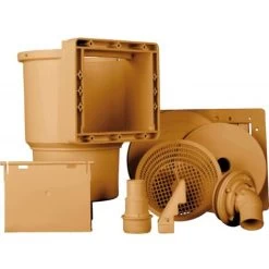 Skimmer Per Piscina E Valvola D'impulsione Colore Marrone Gre AR100W Marrone