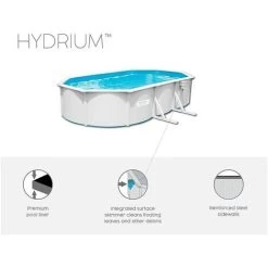 Piscina Ovale Fuori Terra Hydrium Set 610x360x120 Cm, Bestway 56369
