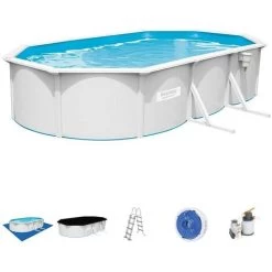 Piscina Ovale Fuori Terra Hydrium Set 610x360x120 Cm, Bestway 56369 -Bestway Italia 54886913 3