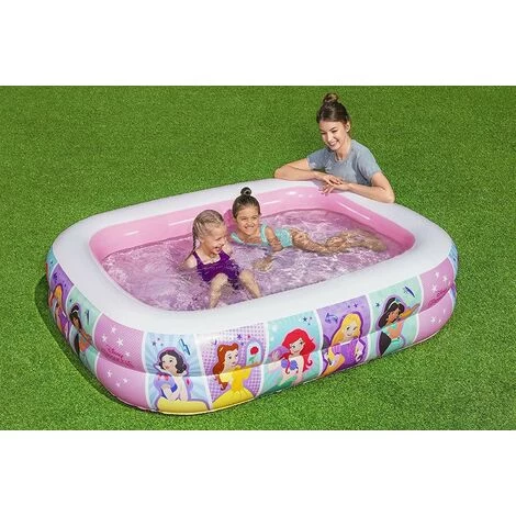 Piscina Rettangolare Gonfiabile Family Principesse 2 Anelli Cm 200 X 146 X 48, Bestway 91056 4 Piscina Rettangolare Gonfiabile Family Principesse 2 Anelli Cm 200 X 146 X 48, Bestway 91056 - immagine 2