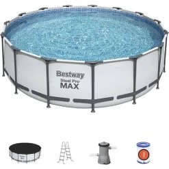 Piscina Fuori Terra Steel Pro Max Rotonda 457x122 Cm, Bestway 56438